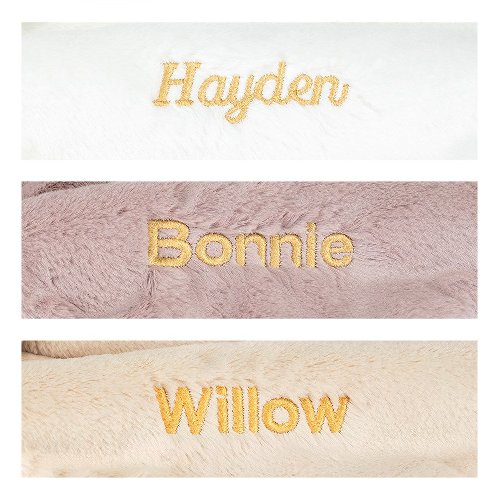 Personalized Bashful Luxe Bunny Luna Blankie | Jellycat