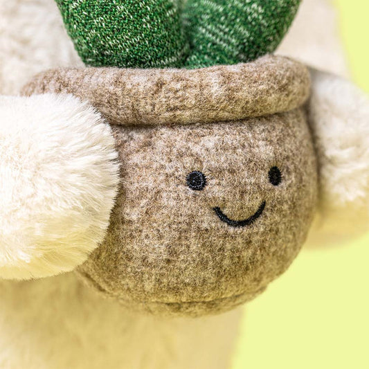 Cream Bunny with Plant | Jellycat
