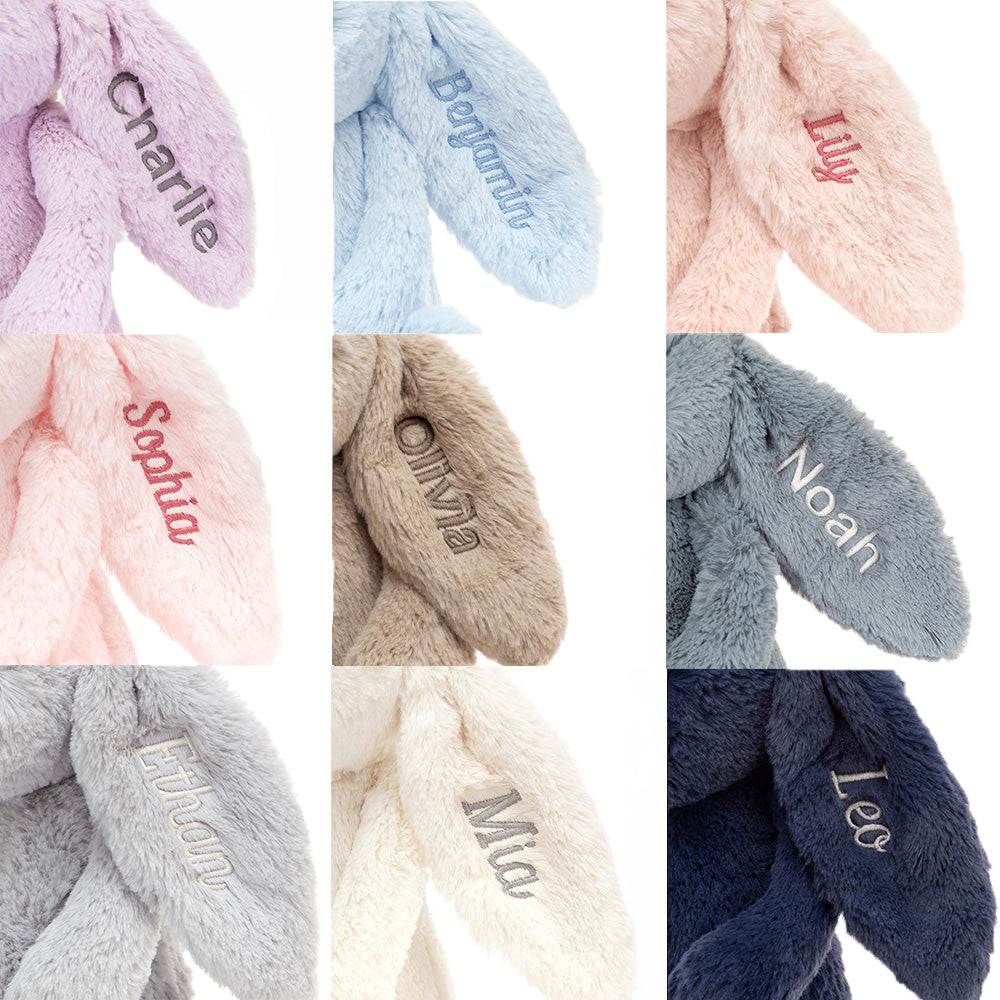 Personalized Bashful Tulip Pink Bunny Medium | Jellycat